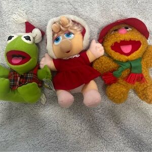 Vintage Jim Henson’s Baby Fozzie, Kermit The Frog, Miss Piggy Plush 1988